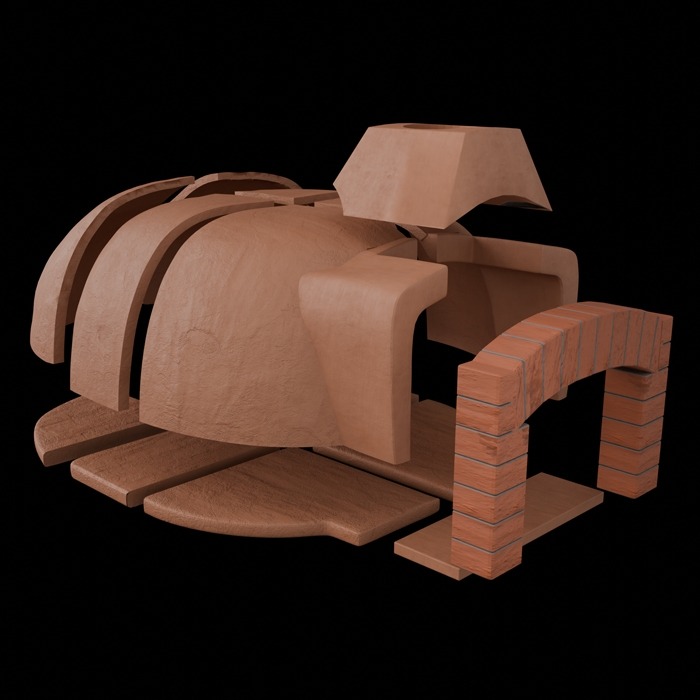 Forno a legna per la casa Allungato 110 x 140 cm - immagine 4