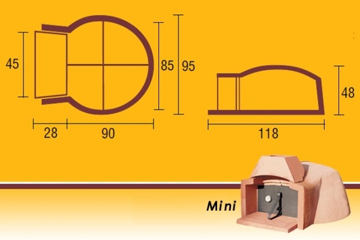 Forno a legna per la casa Mini 85 cm - immagine 3