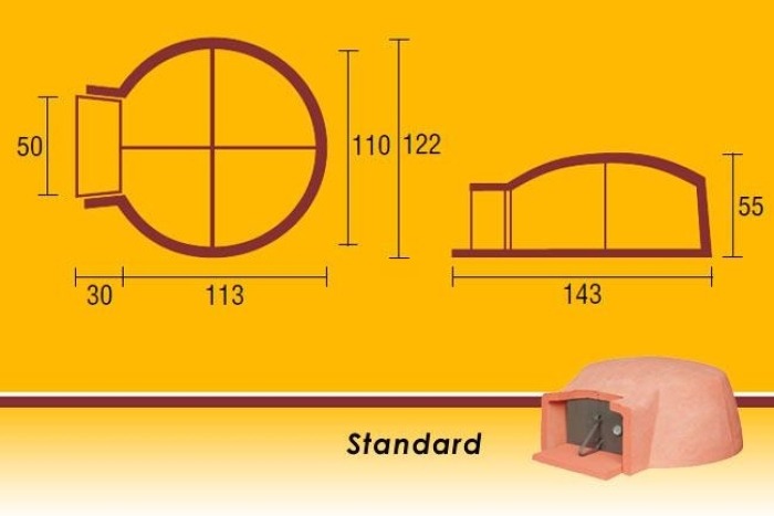 Forno a legna per la casa Standard 110 cm - immagine 3