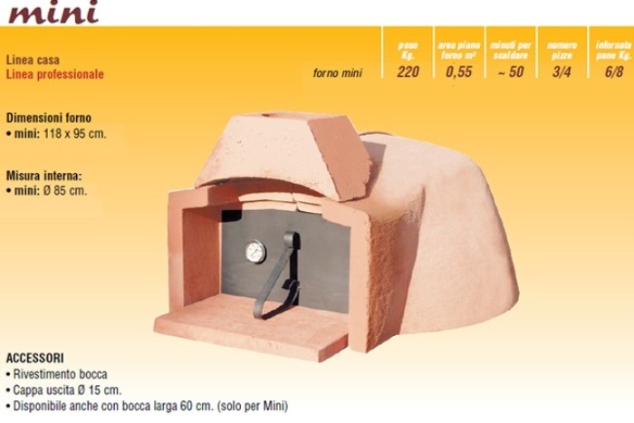 Forno a legna per la casa Mini 85 cm - immagine 4
